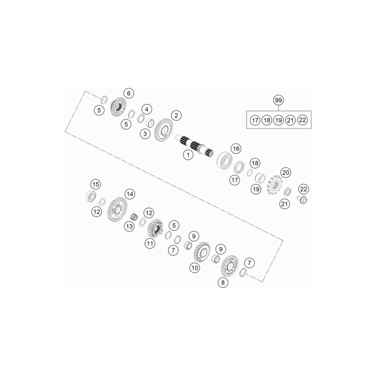 Arbre secondaire HUSQVARNA 85 TC 2023